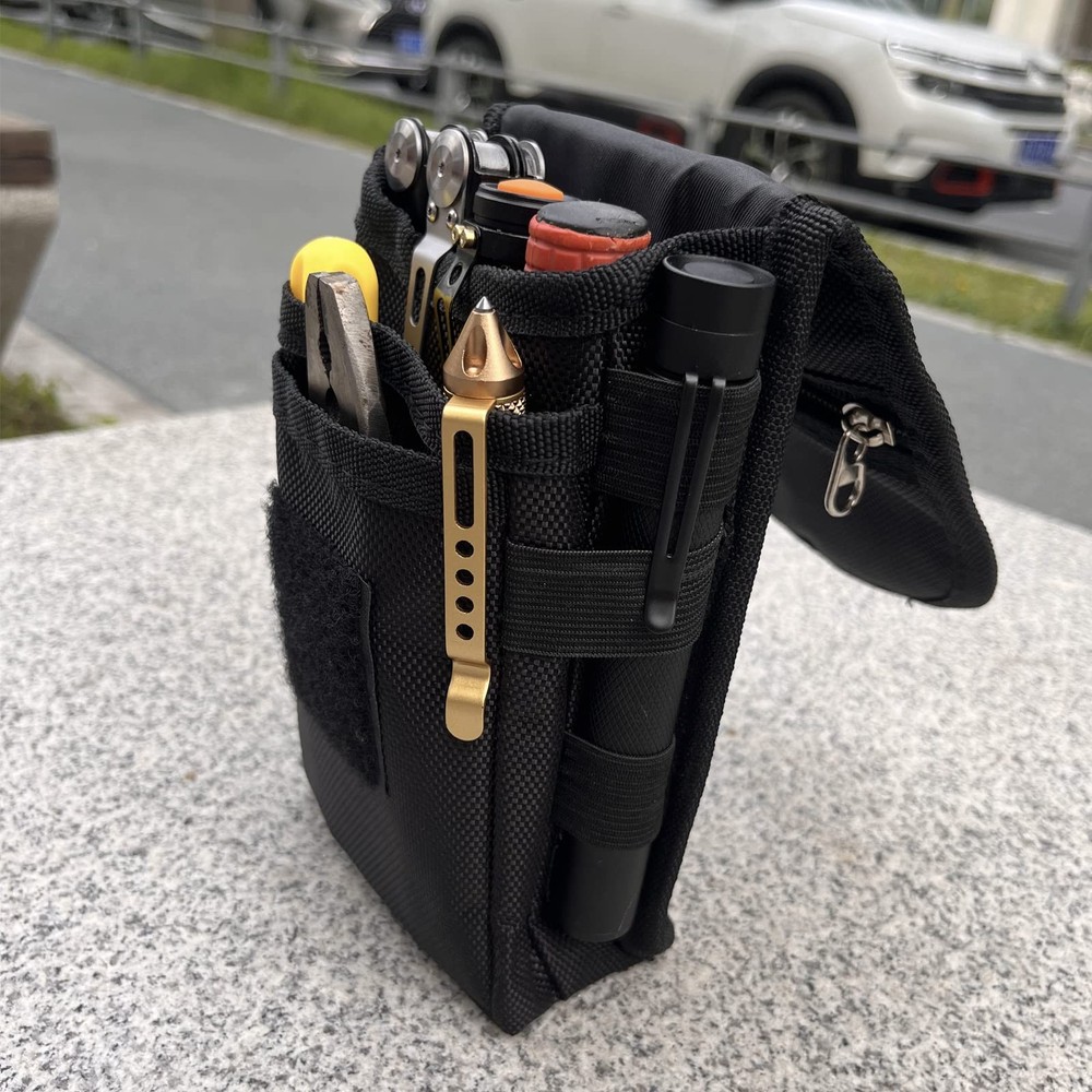 Belt Tool Pouch Holster, Multitool Organizer for EDC Gears black