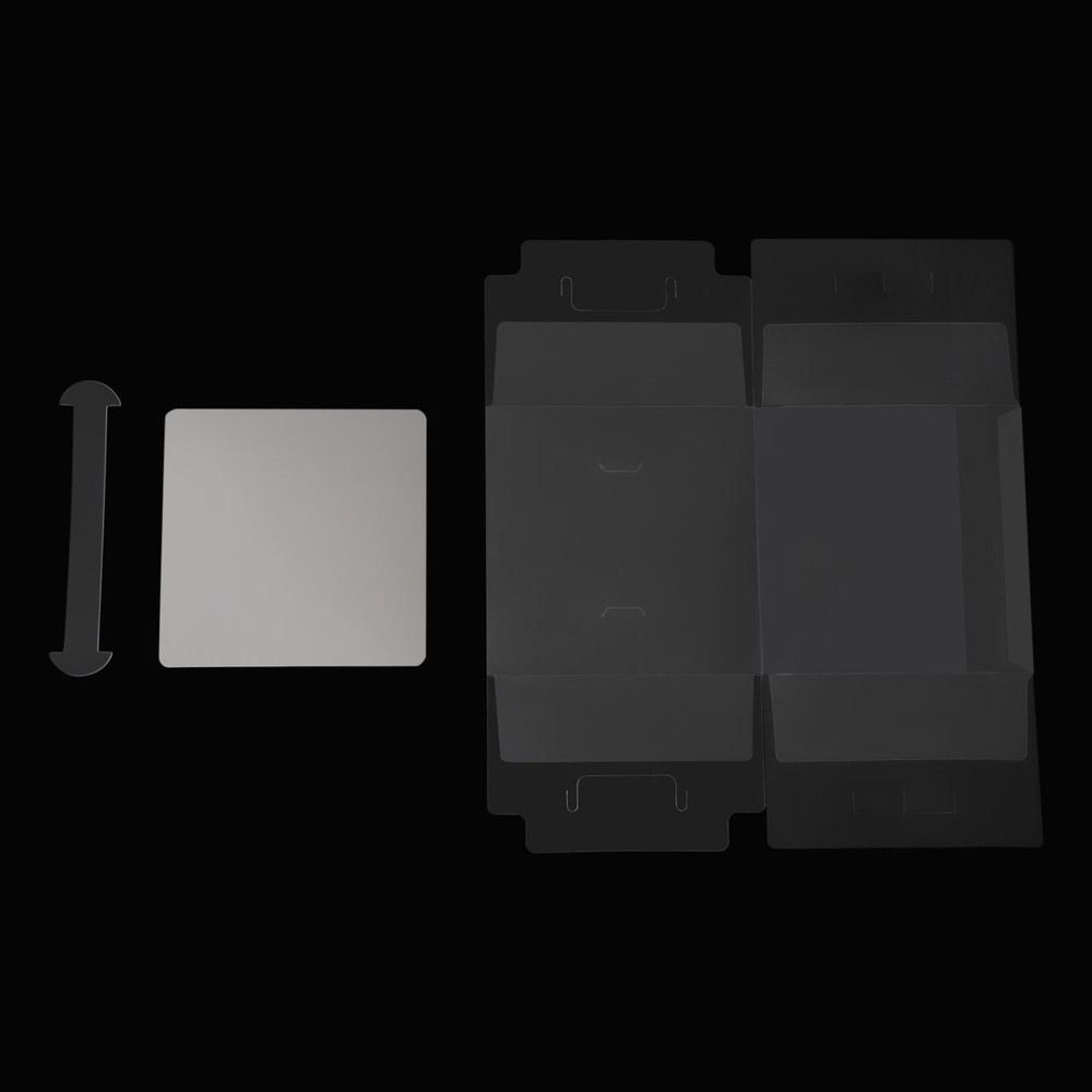 50PCS Cake Boxes w/ Handle Clear Plastic Cake Container Carrier Box 4.3" x 4.3"