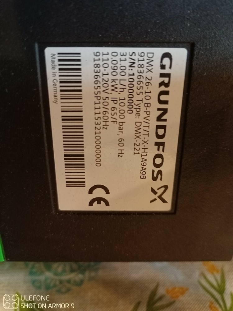 grundfos dmx 26-10 pump