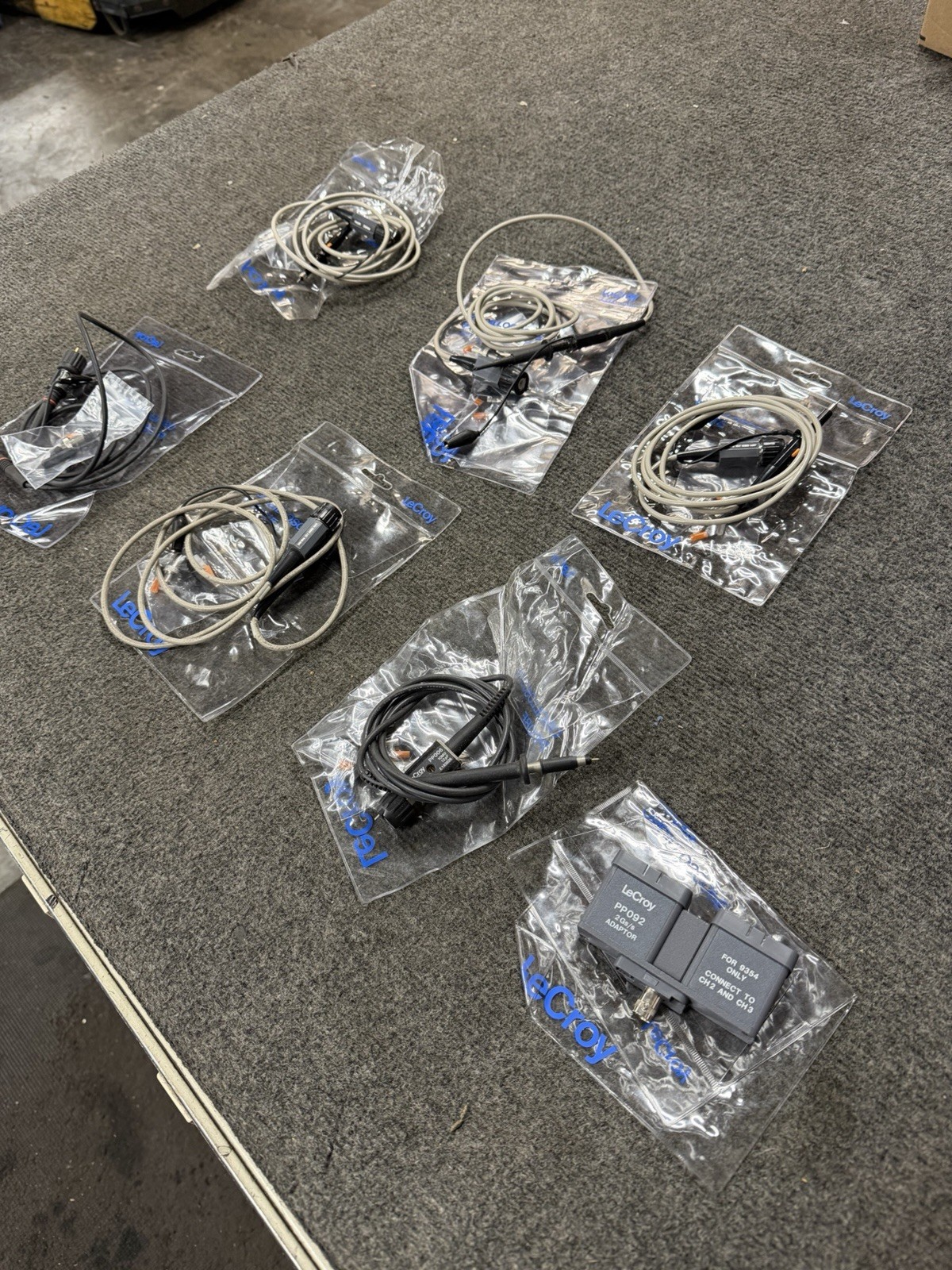 6 Lecroy Oscilloscope Probes (4) PP002, PP005, PP006 & PP092 Adapter