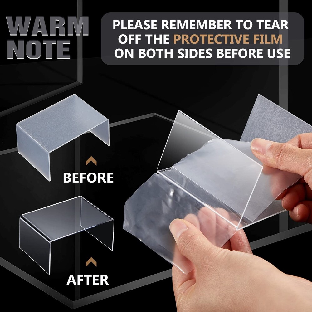 24 Pieces Acrylic Risers for Display Clear Acrylic Stand Shelf Display Risers...