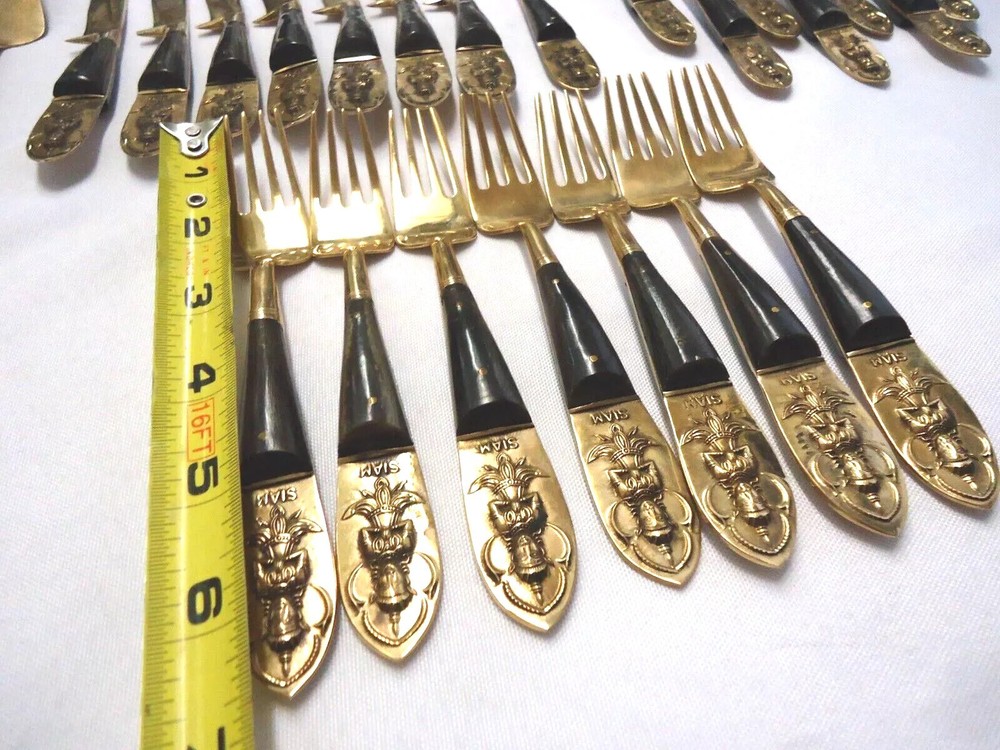 SIAM BRASS FLATWARE 24-pieces