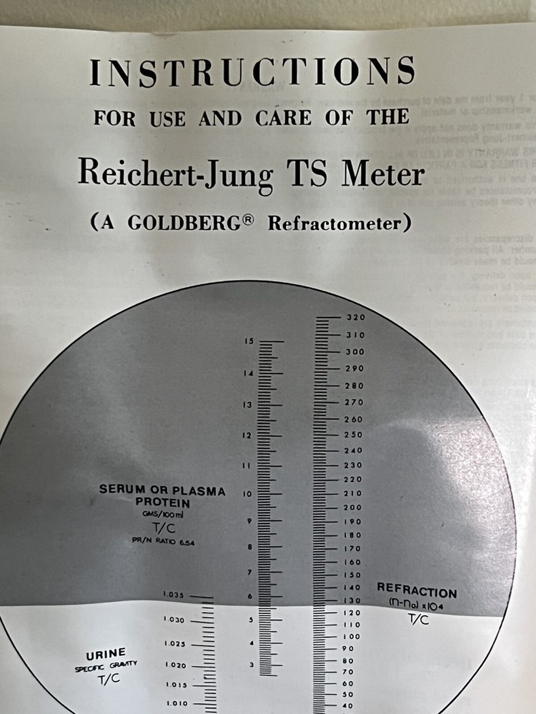 Reichert Model 10400A TS METER REFRACTOMETER. Cat# 10414, NOS.