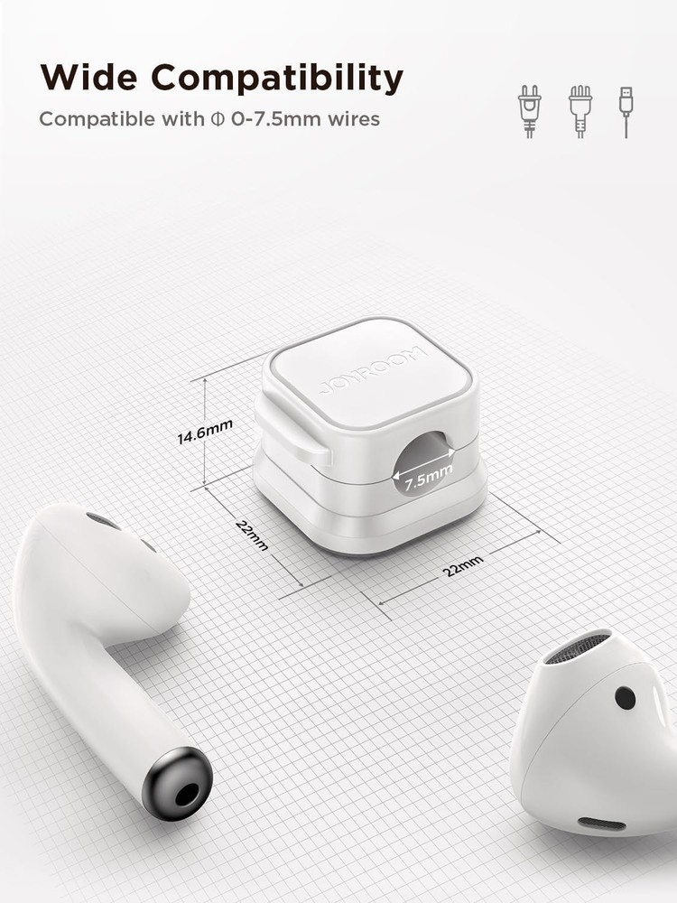 Space-Saving Magnetic Cable Clips - 12 Pack Adjustable Wire Management Solution