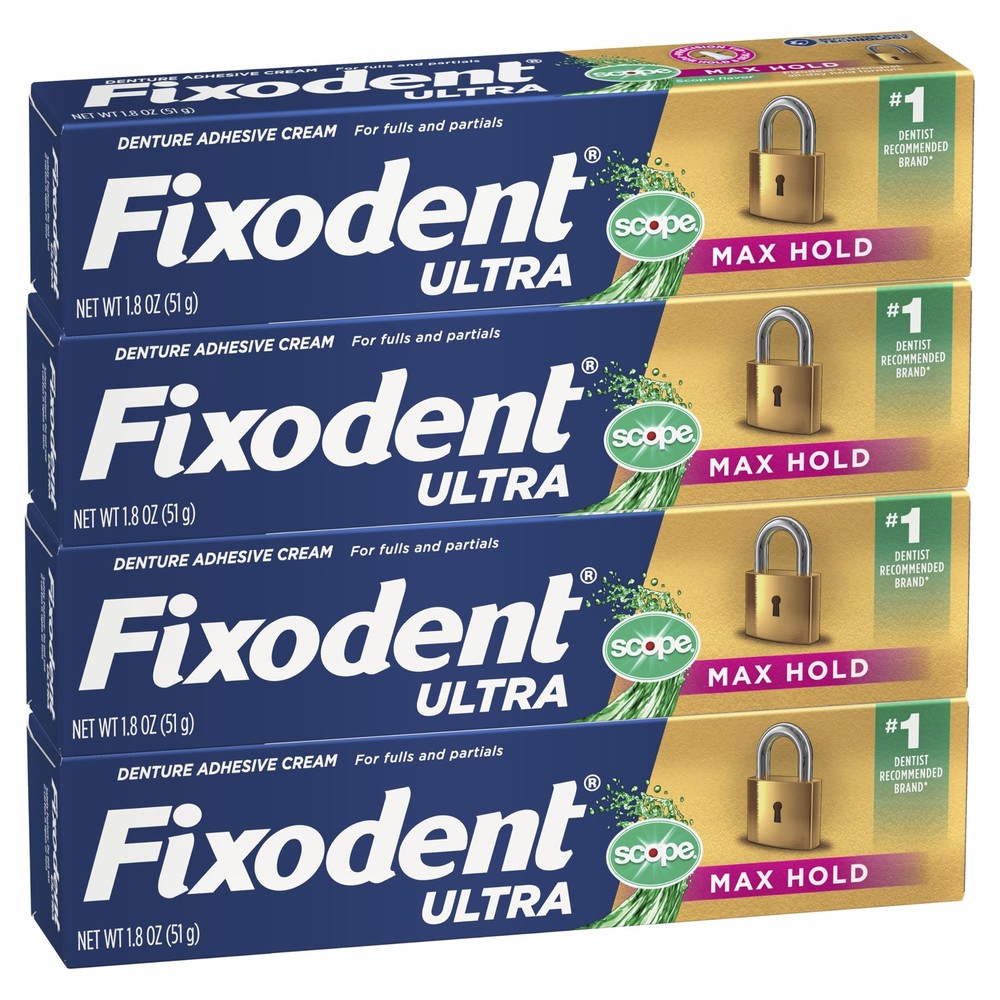 Ultra Max Hold Plus Scope Secure Denture Adhesive for Full and Partial...