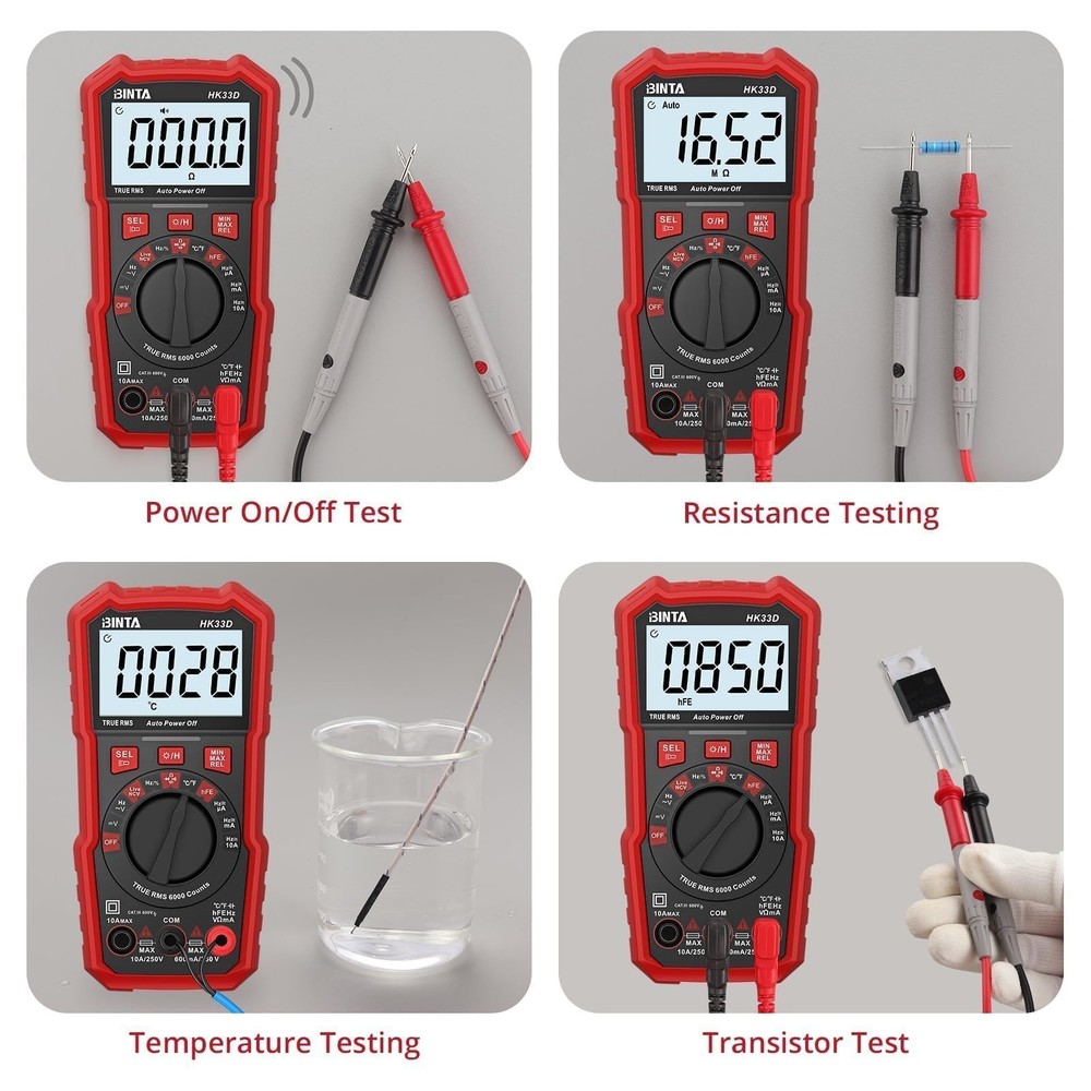 BINTA 6000 Counts Digital Multimeter with NCV, Auto-Ranging Multime... Fast Ship