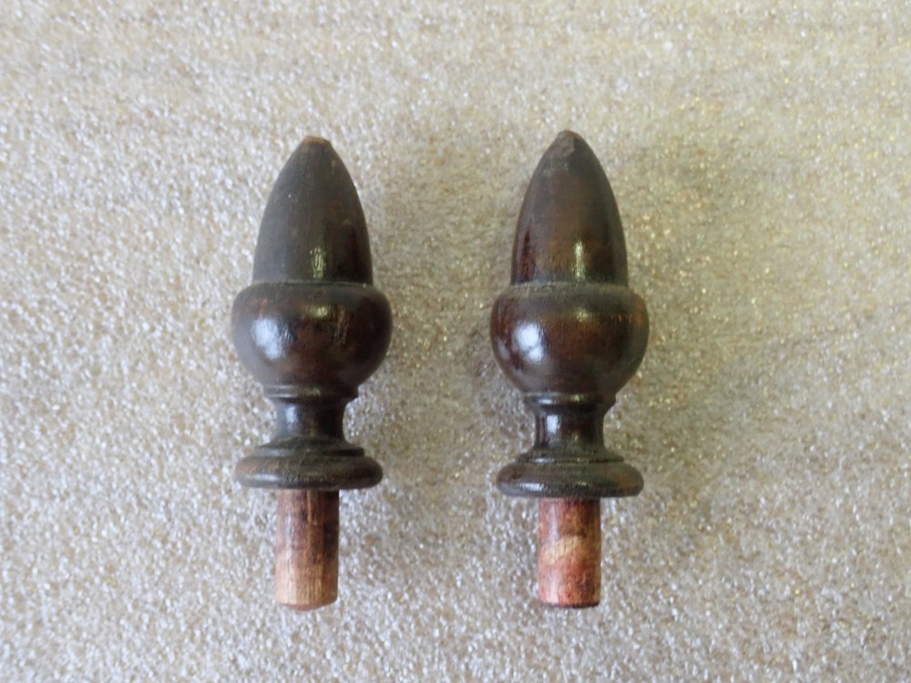 Antique carved acorn drawer knobs