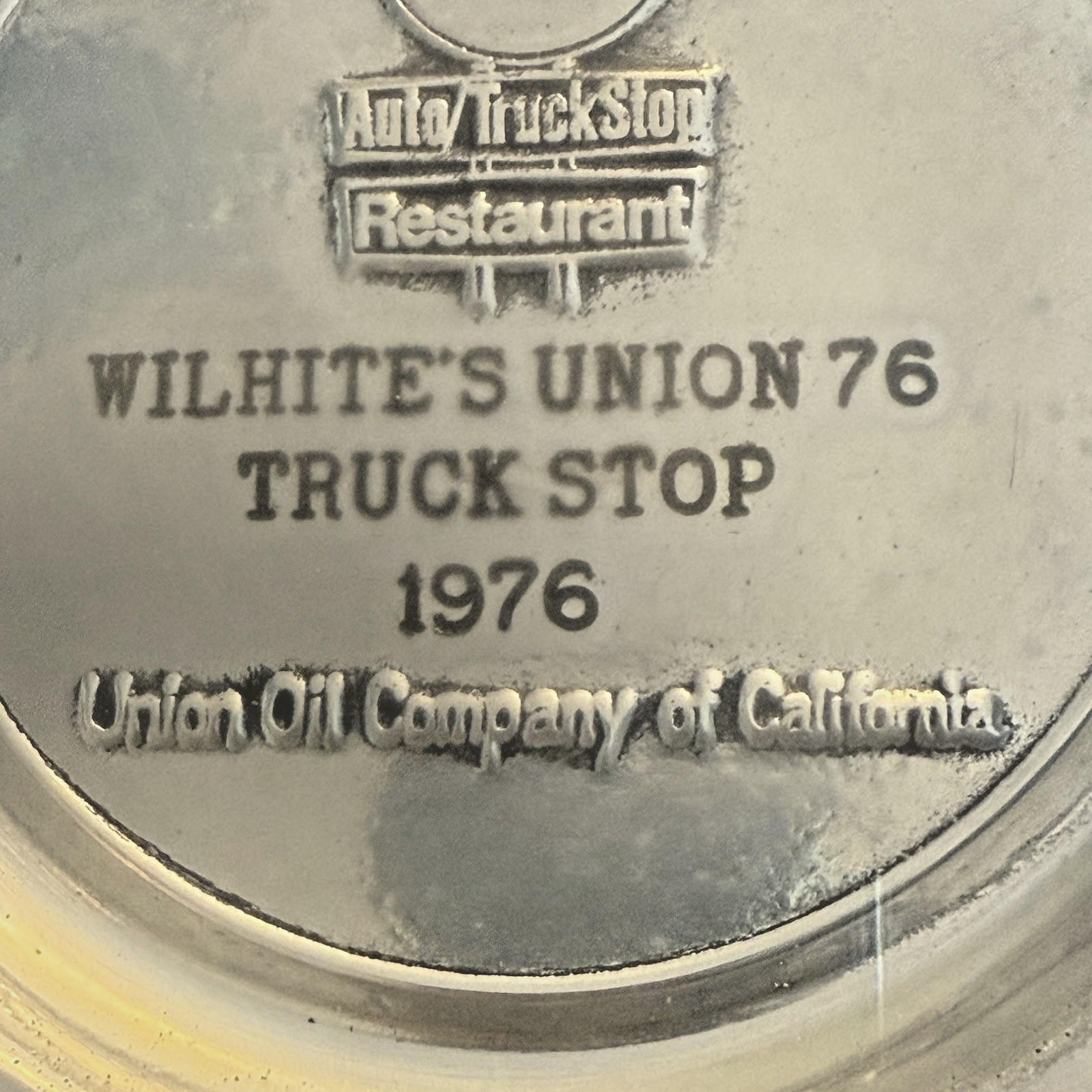 Vintage 1976 Restaurant Sales Award Union 76 Auto/Truck Stop Wilhite’s Union Oil