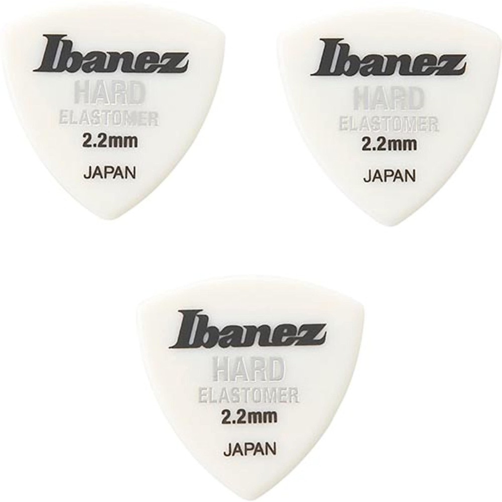 Elastomer Guitar Picks 3-Pack, Hard 2.2mm Triangle for Enhanced Performance