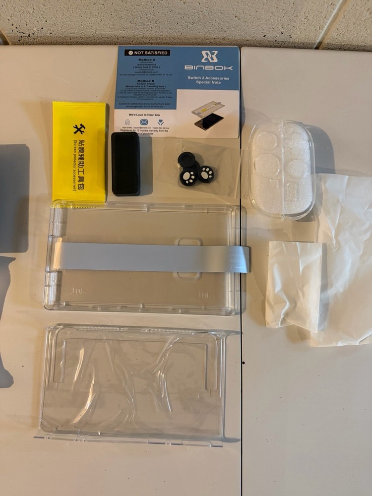 Switch 2 Accessories Screen Protector Clear Case Cover Thumb Grip Nintendo Kit