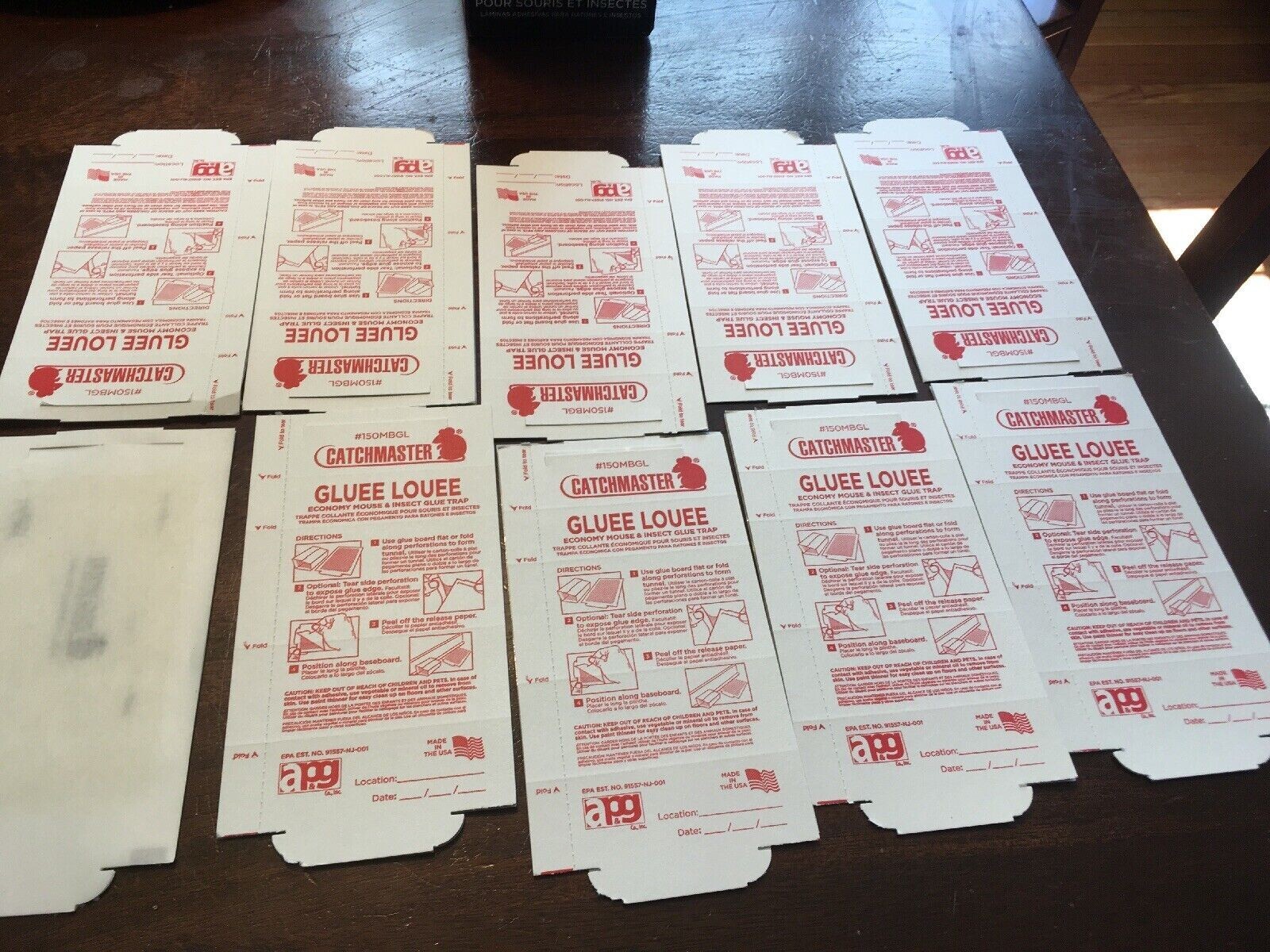 10x Catchmaster Gluee Louee Mouse Insect Glue Traps Boards. 10 Pack. Free Ship!