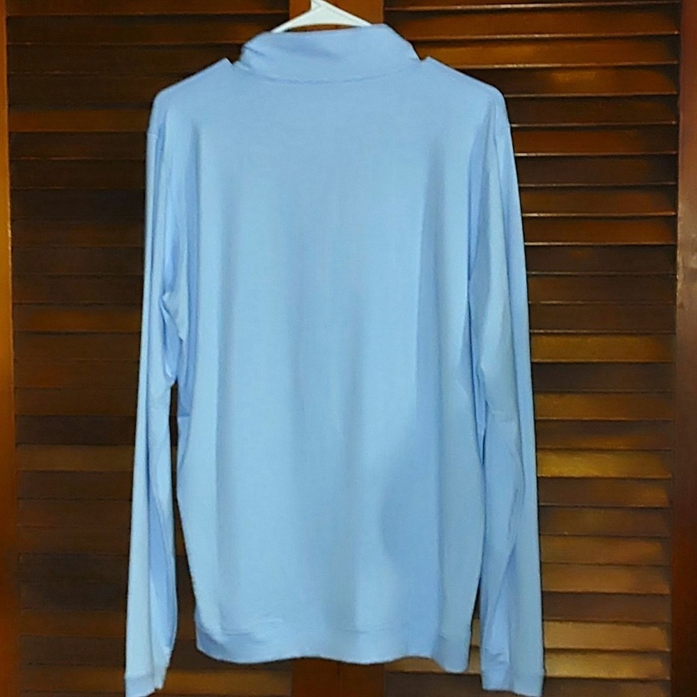 Peter Millar Crown Crafted Quarter Zip Pullover Blutz Blue Medium Peru Flaw