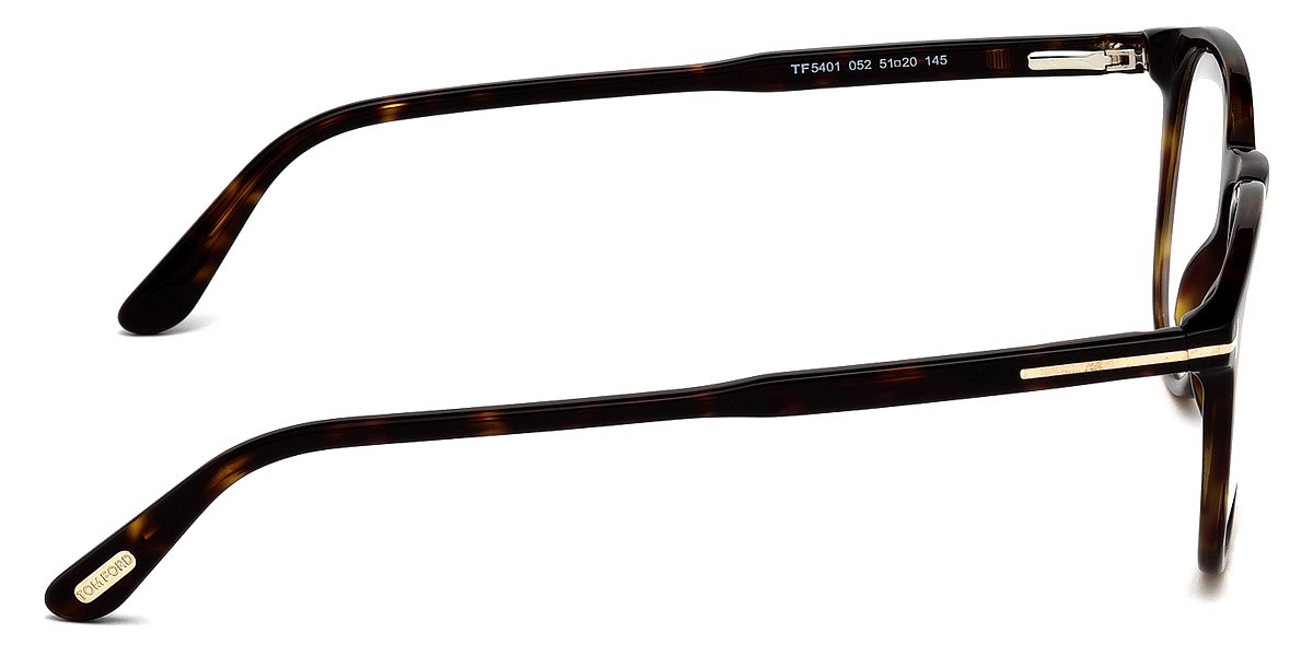 New Tom Ford Unisex Round Eyeglasses FT5401 052 Dark Havana 51mm