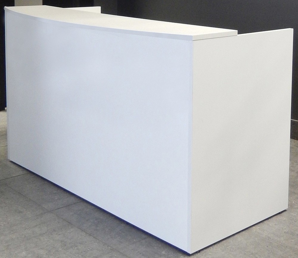 New 71" White Reception Office Desk Shell
