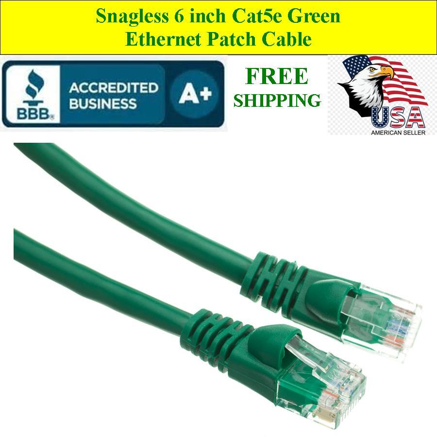 6 Inch Cat5e Ethernet Network Computer Patch Cable for PC, XBOX, PS3, PS4