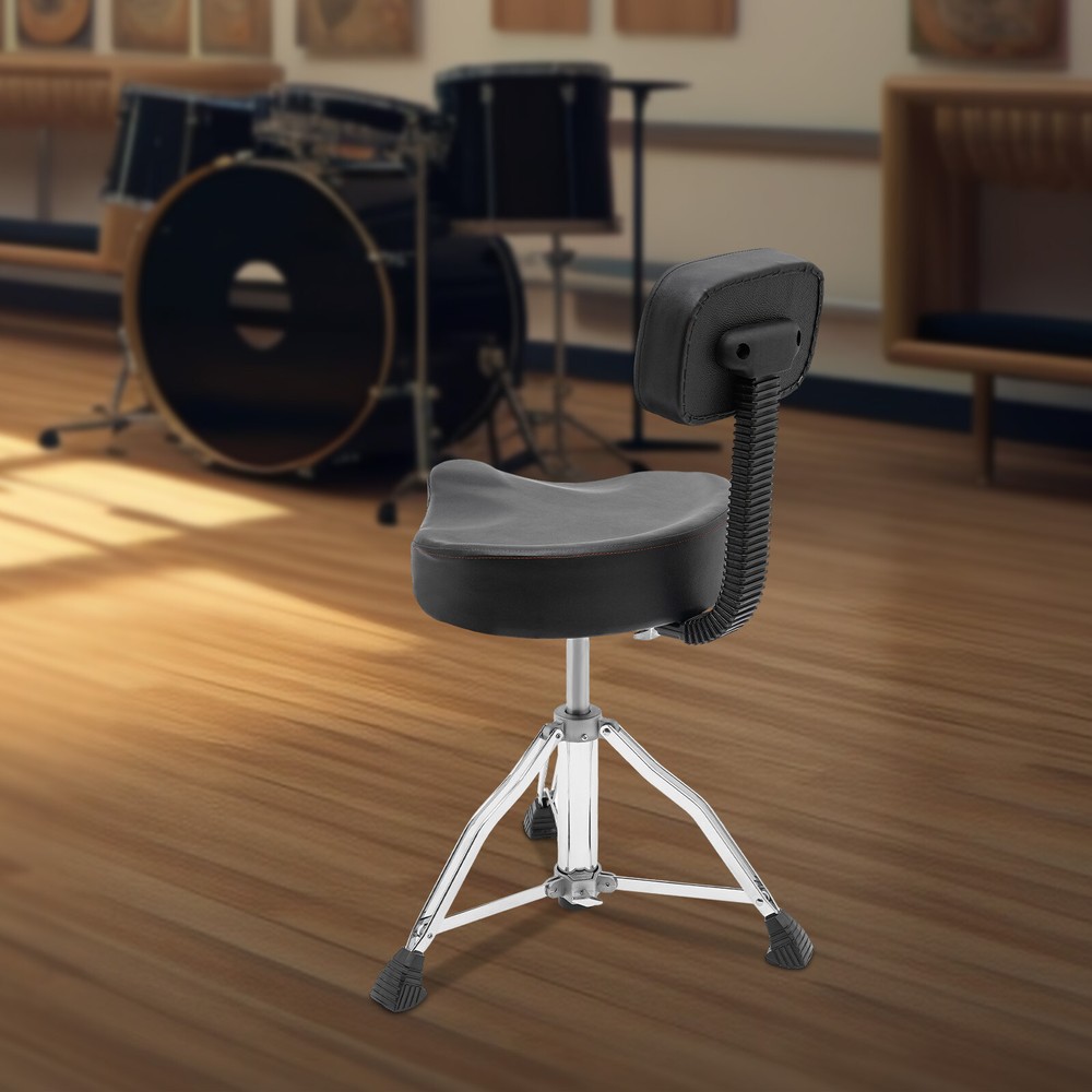 Drum Stool with Backrest, Height Adjustable Drum Stool, Pneumatic Drum Chair