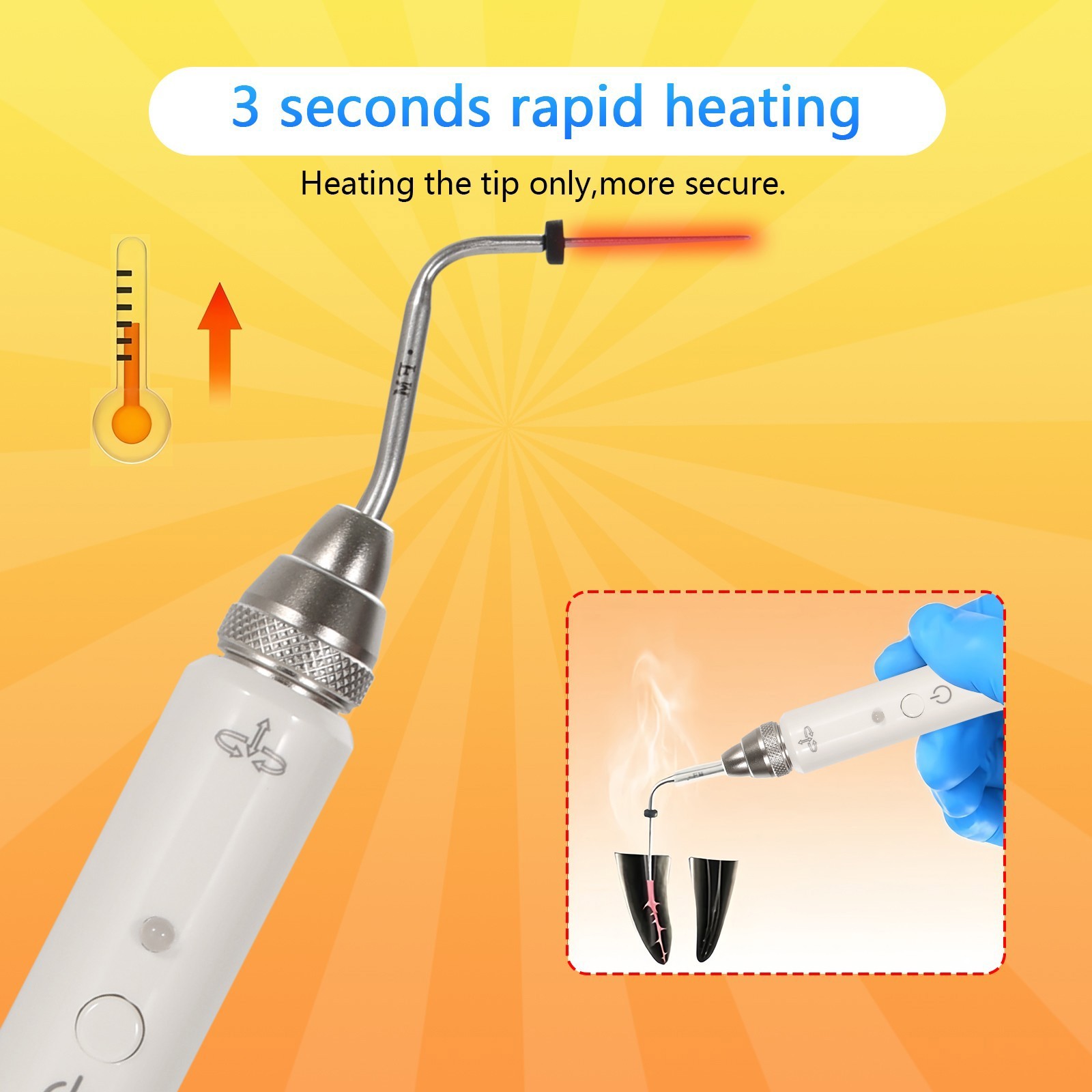 Dental Cordless Endo Heated Pen Gutta Percha Obturation System&2pcs Heated tips
