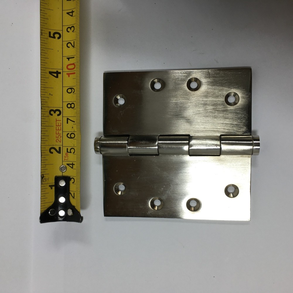4" Solid Brass Mortise Hinge - Brushed Nickel (2 Pack)