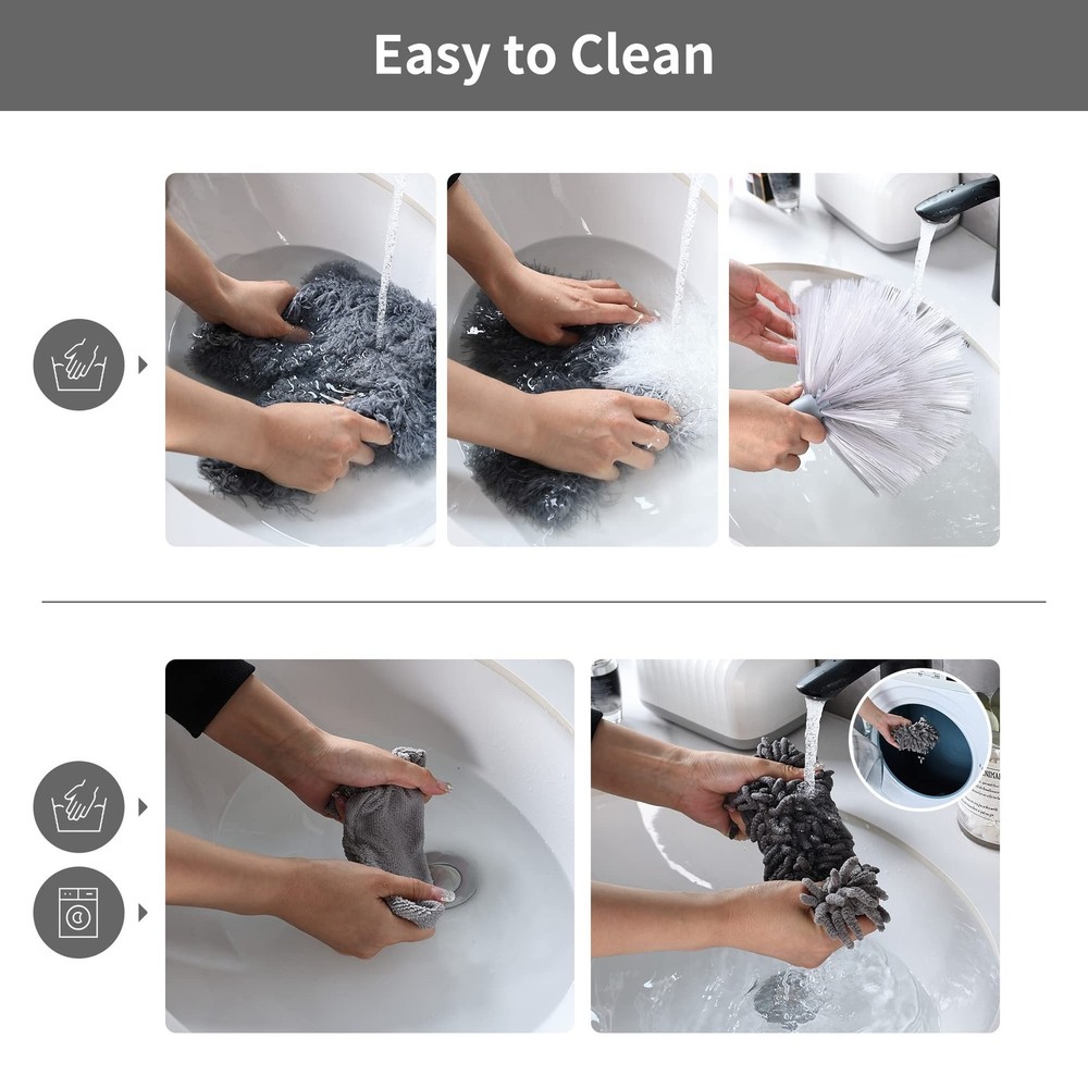 BOOMJOY Microfiber Feather Duster 7PCS, Bendable Dusters with 100 inches Exte...