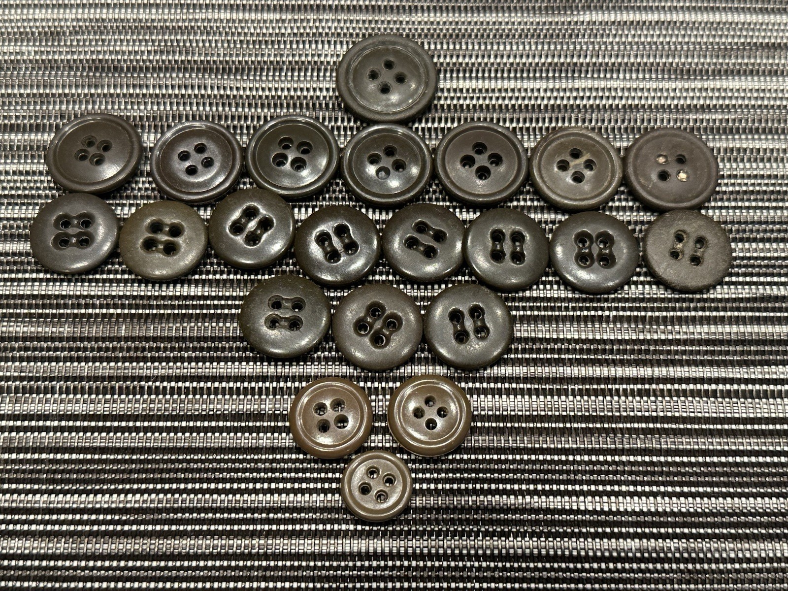 Vintage Military Fatigue Brown Replacement Buttons Korean War Era