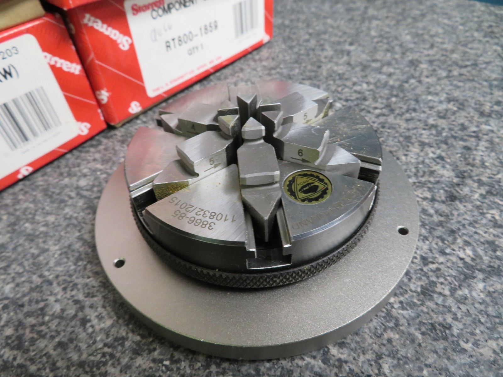 Starrett RT800-85 Bison 3866-85 6-jaw scroll chuck ID to 3.7" QE66