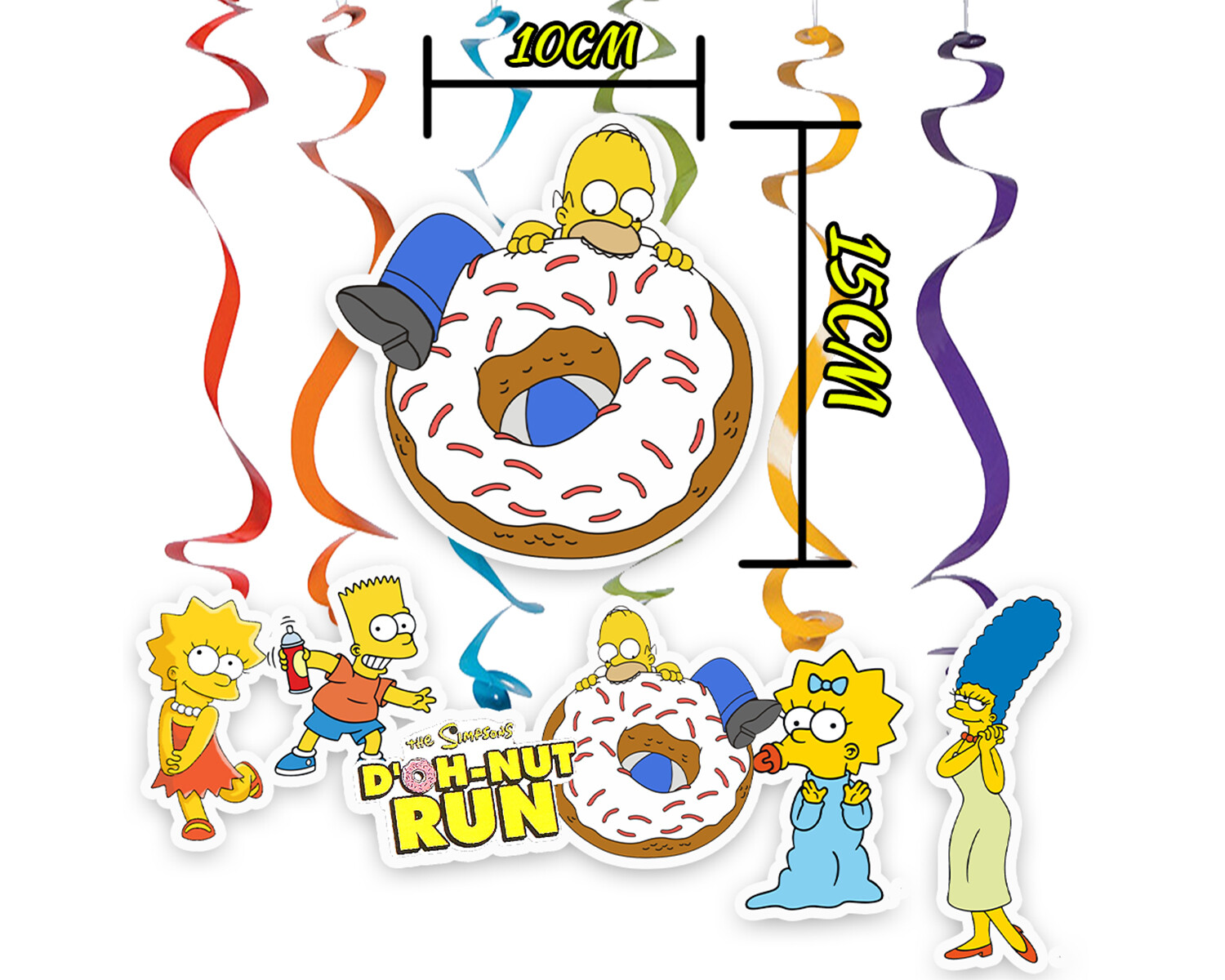 SIMPSONS cup plate banner birthday party supplies favor centerpiece decoration