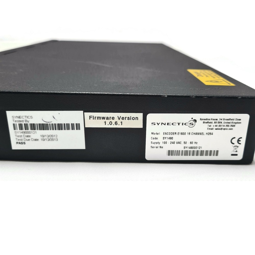 Synetics E1600 Encoder Digital Video Audio 16 Channel. H264 Encoder.