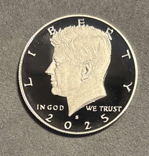 2025 S Kennedy CLAD PROOF Half Dollar Coin