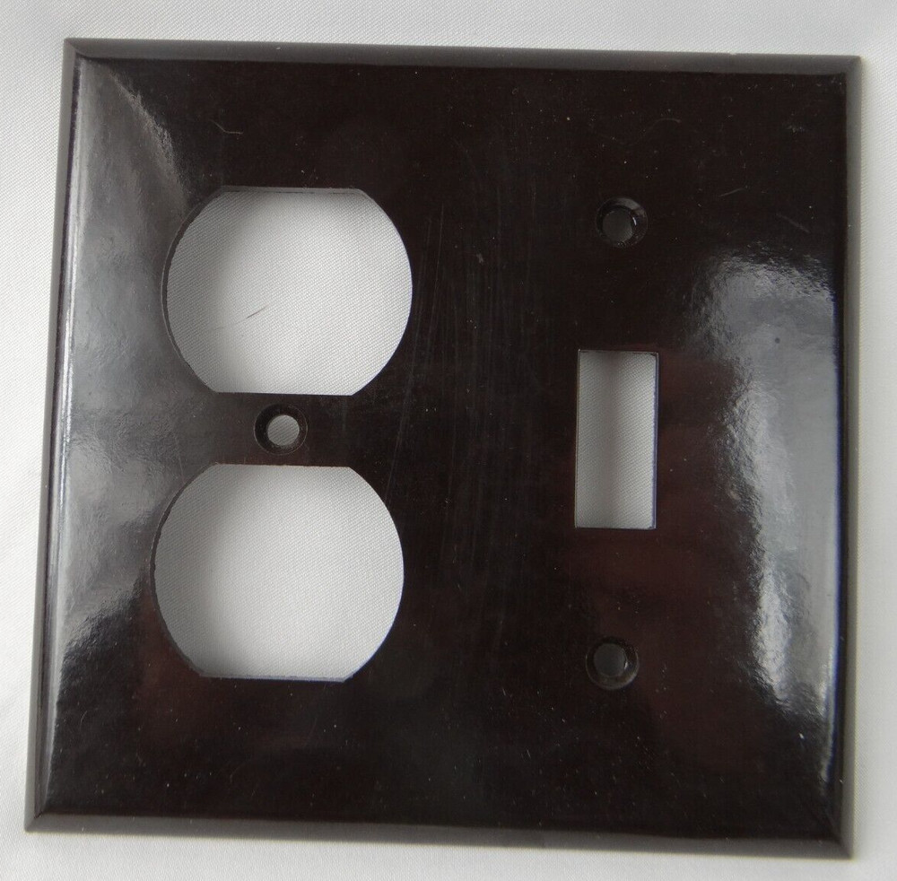 Brown Switch Plates 2 Gang, 1 Duplex Device Combo, 1 Toggle Switch Plate Eagle 3