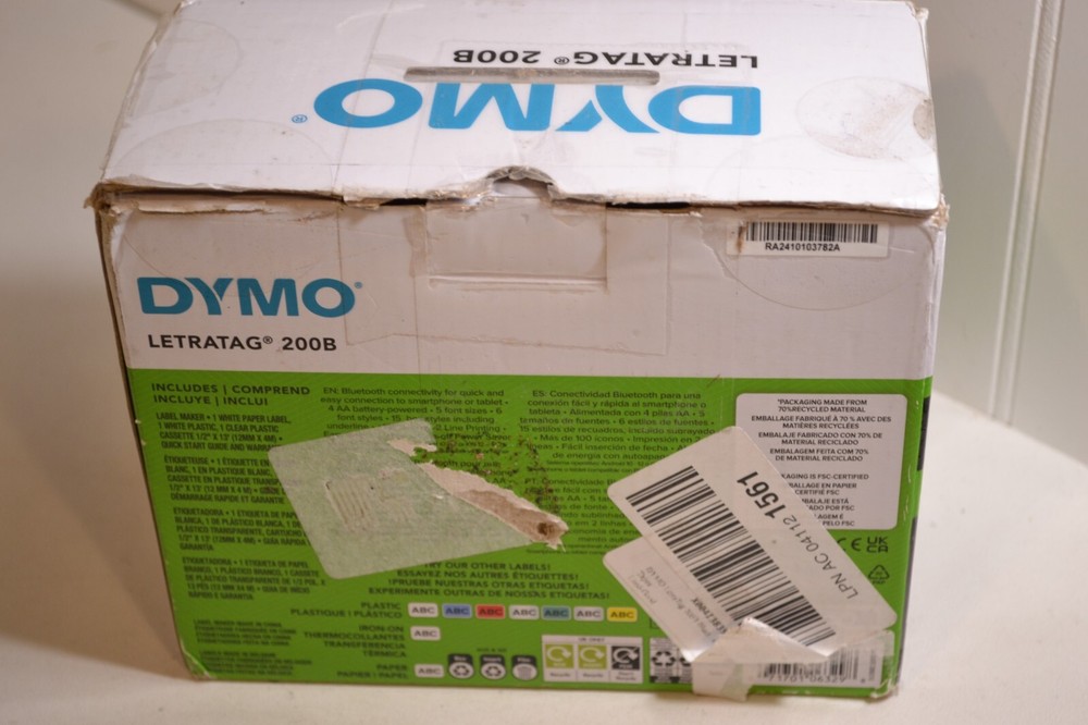 Dymo Bluetooth Compact Wireless Label Maker Model LetraTag 200B NO TAPES