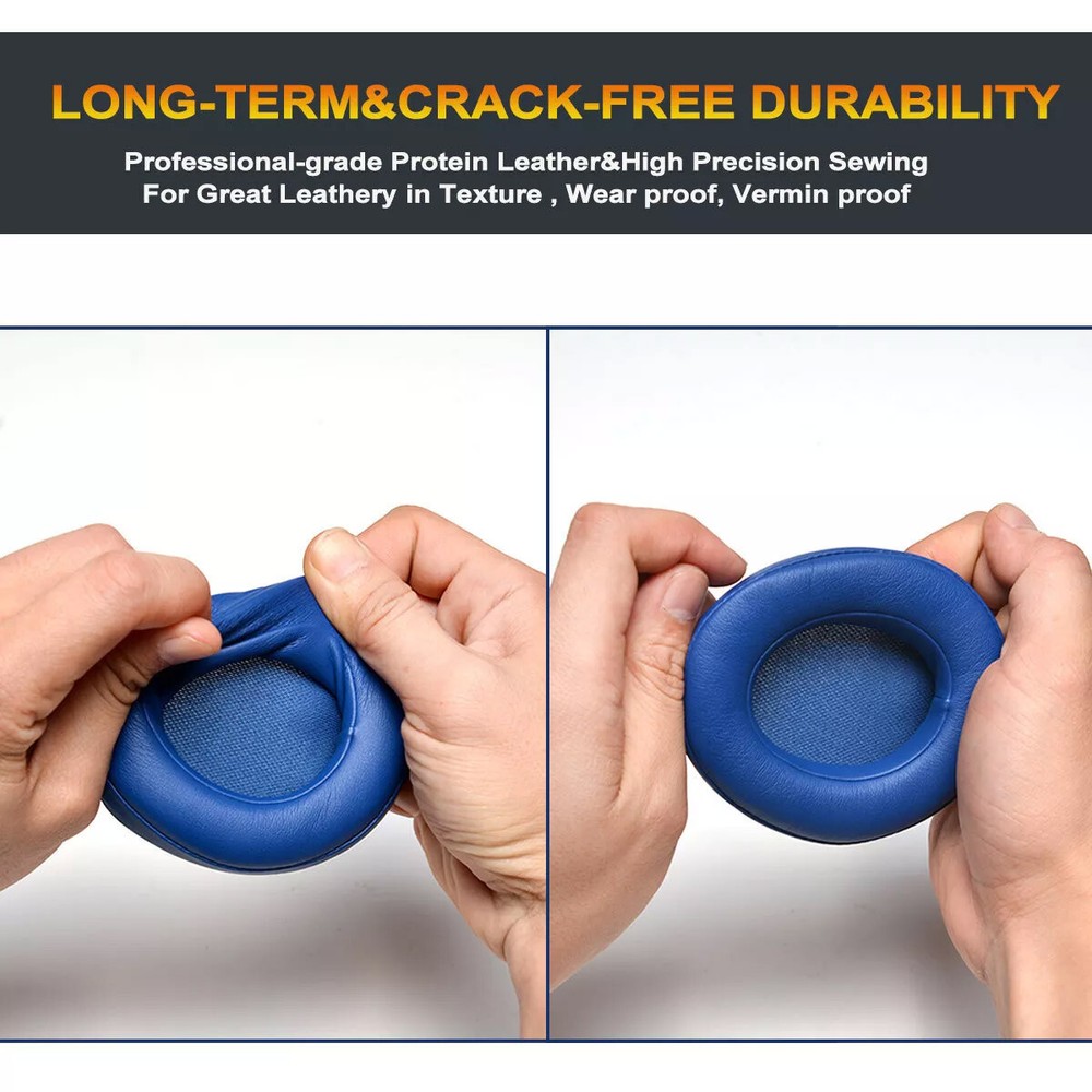 Replacement Cushions Ear Pads for Beats Studio 3 / Studio 2 Memory Foam Adhesive