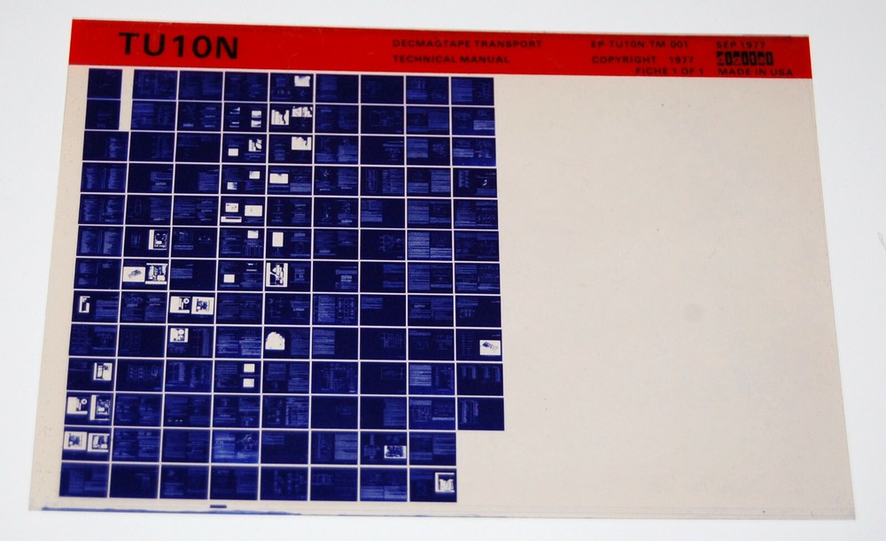DEC TU10N DecMagTape Transport Technical Manual, Microfiche