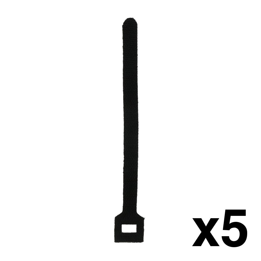 Construct Pro™ Hook & Loop Fastening Cable Ties, 6-inch (Black, 5 Pack)