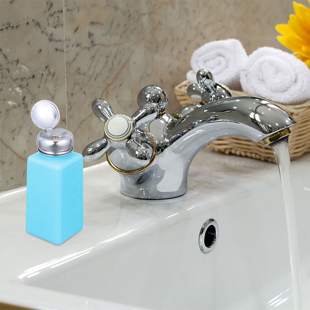 Push Down Pump Dispenser Bottle Plastic 250 ml Liquid Container for Laboratory