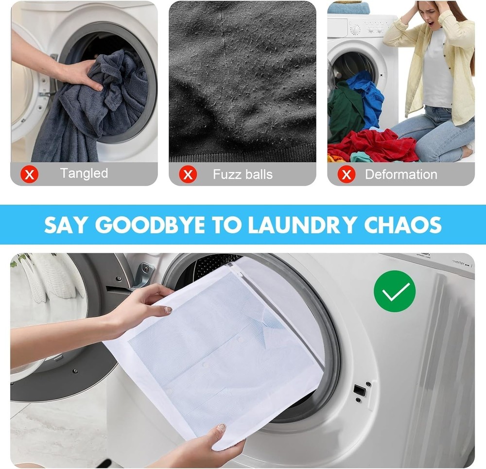 Delicate Care Mesh Laundry Bag Set - Efficient Washing and Storage Solution