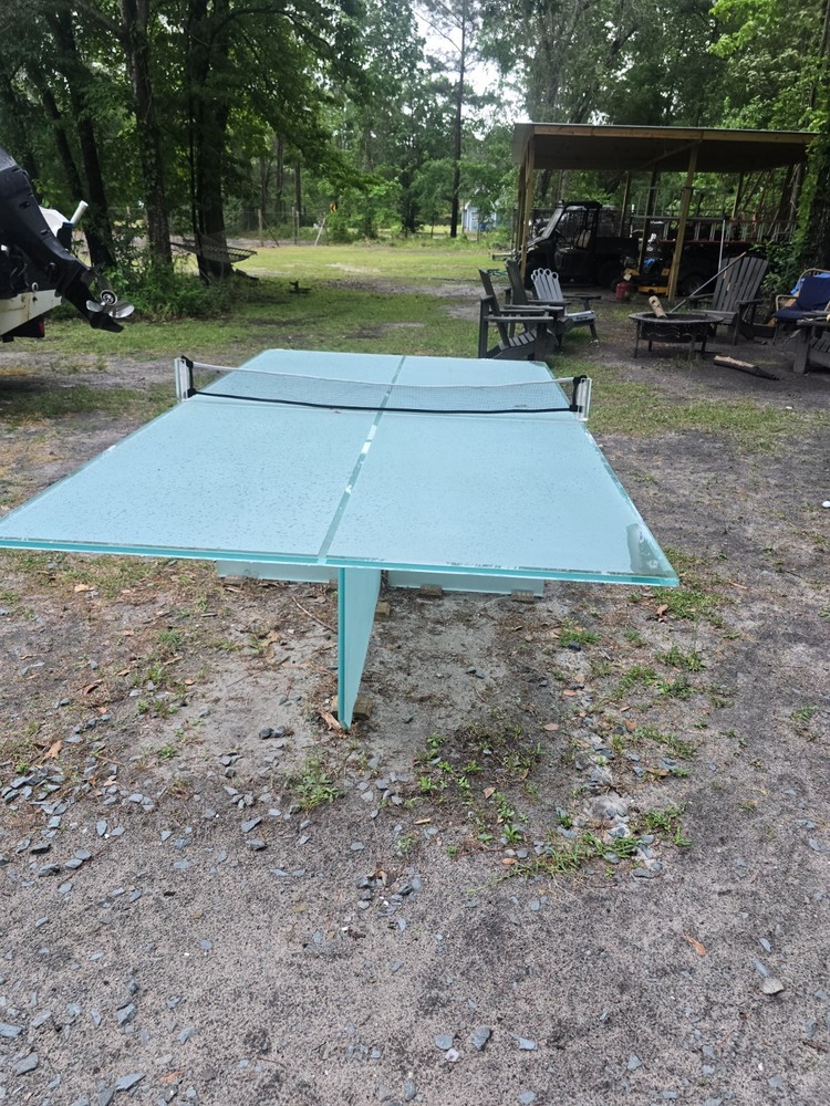 glass ping pong table