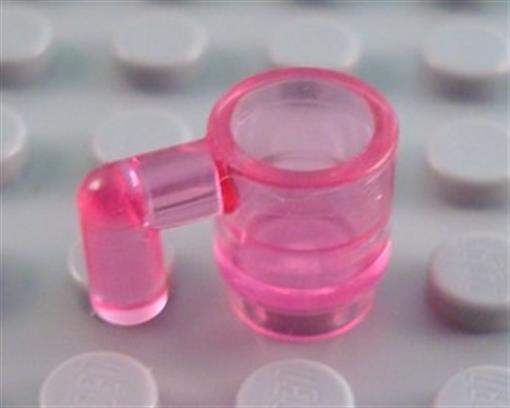 LEGO Translucent Pink Minifig Cup Accessory