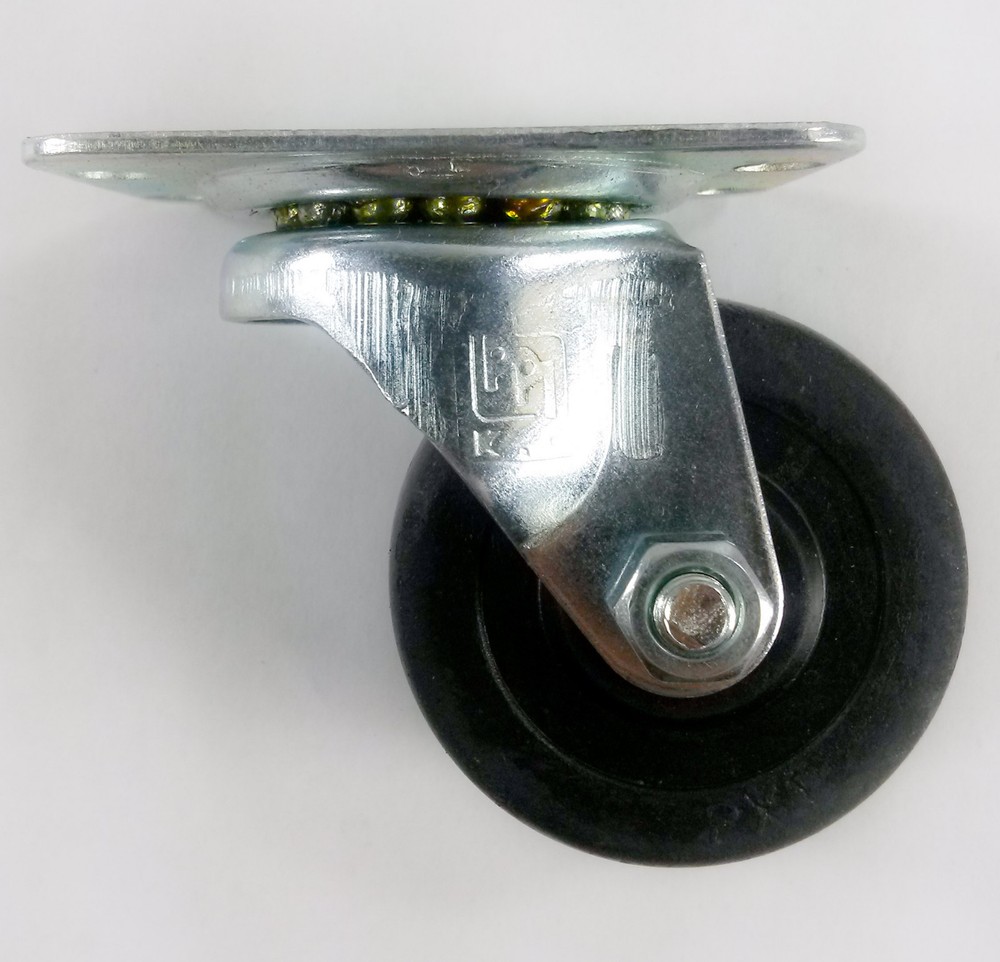 2" Soft Rubber Wheel Caster - 4 Swivels