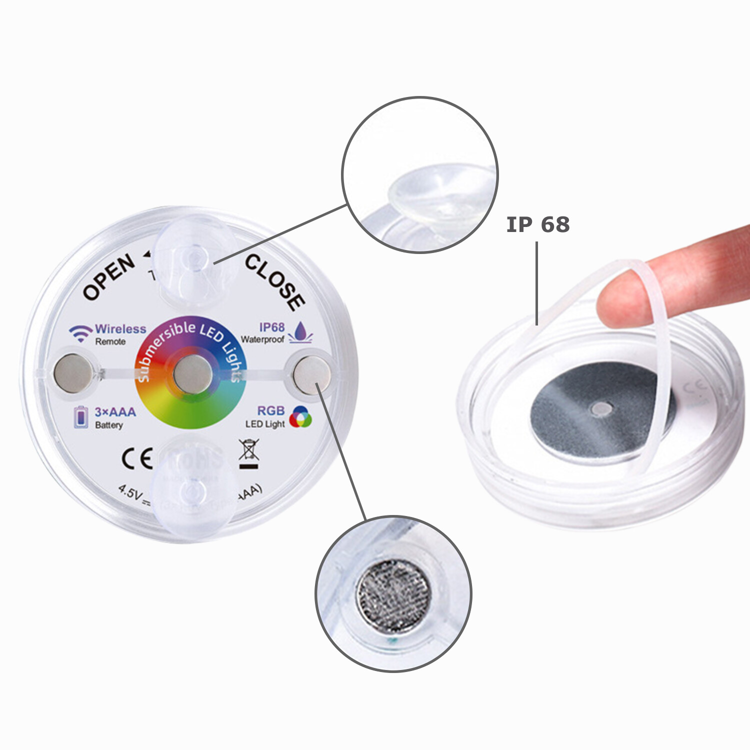 Waterproof Underwater Led Lights w/Remote for Swimming Pool Fountain Hot tube