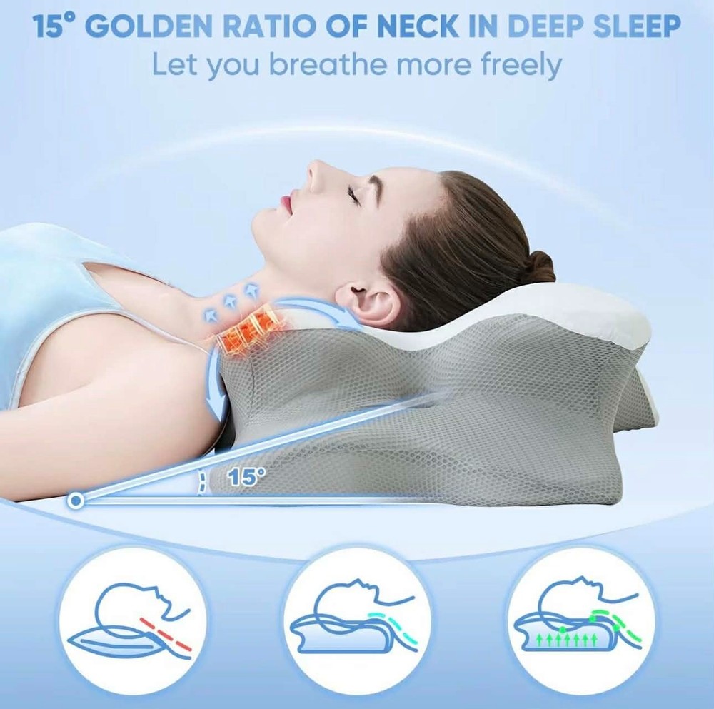 Ergonomic Contour Memory Foam Pillow