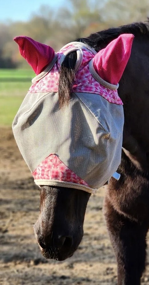Horse Fly Mask With Ears & forelock pull through
