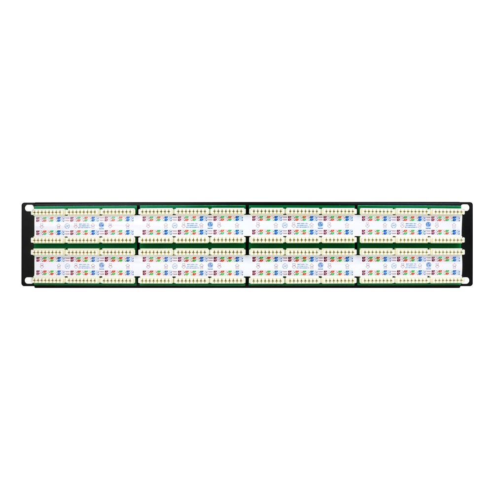 Construct Pro 48-Port Cat5e Rack Mount Patch Panel (19” / 2U, RoHS Approved)