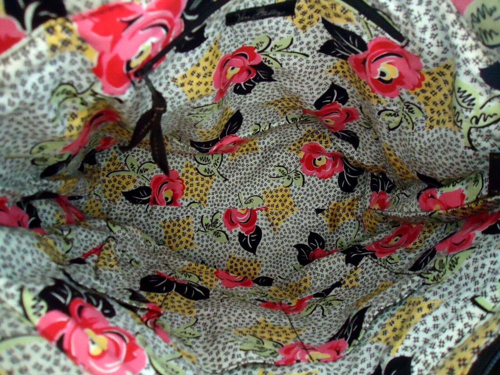 Vera Bradley Brown Quilted Microfiber Tote