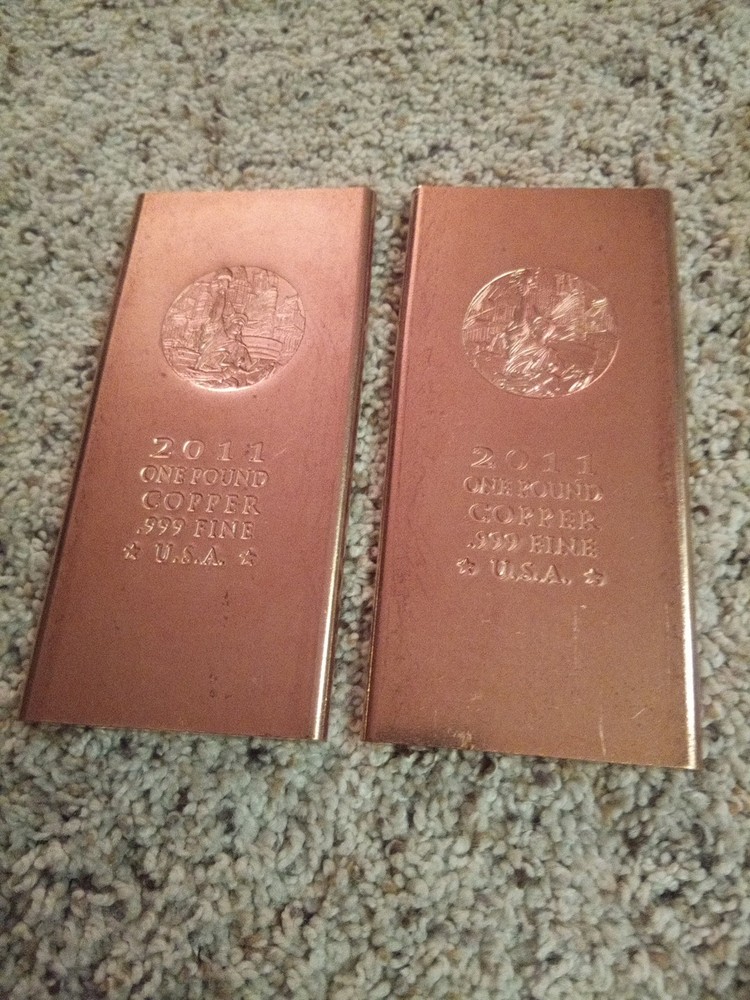 2. 1 Lb .999 Copper Bars