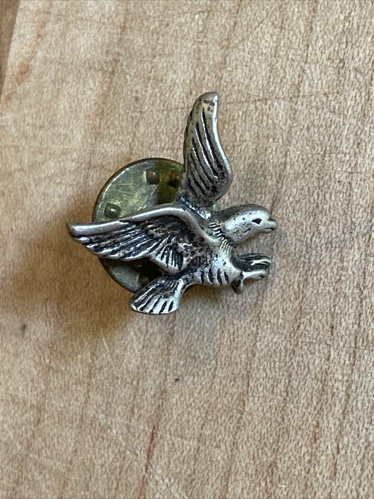 Vintage Silver Tone Eagle Lapel Pin