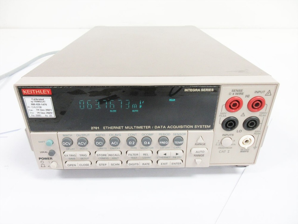 KEITHLEY 2701 ETHERNET-BASED DMM / DATA ACQUISITION SYSTEM - NO MODULE