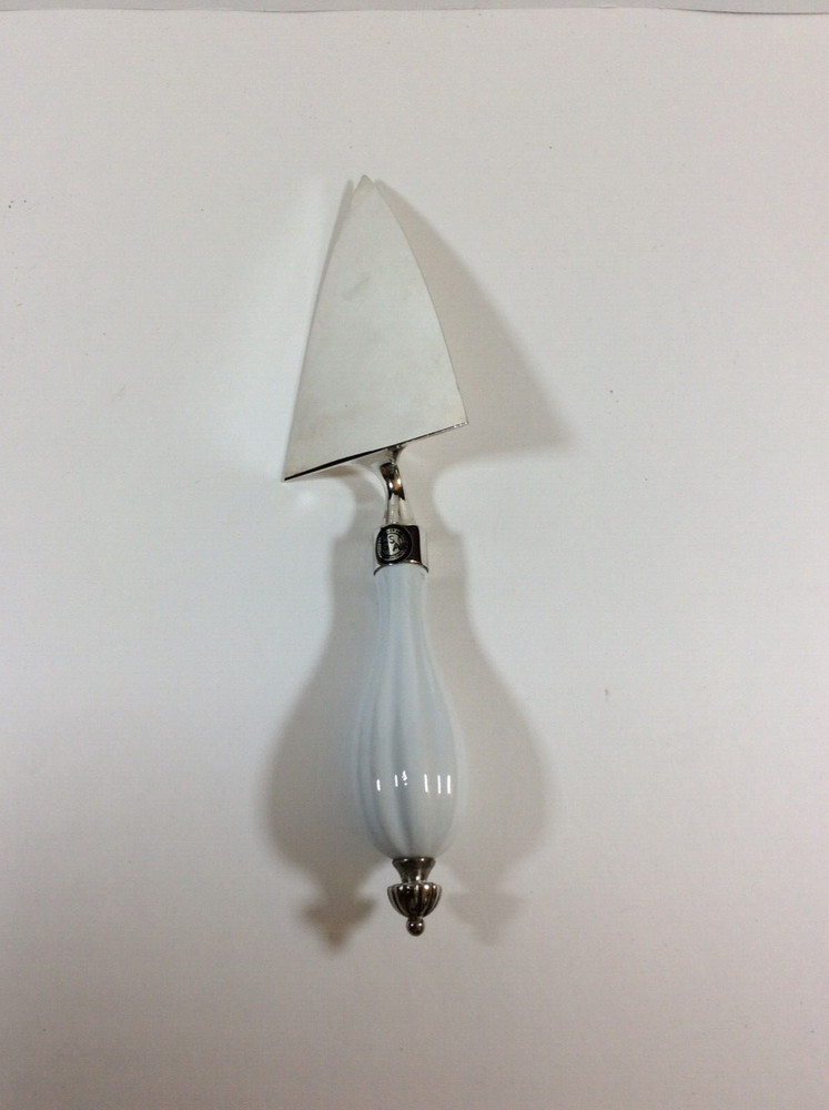 Wedding Cake Server Silver Plate with Ceramic Handle