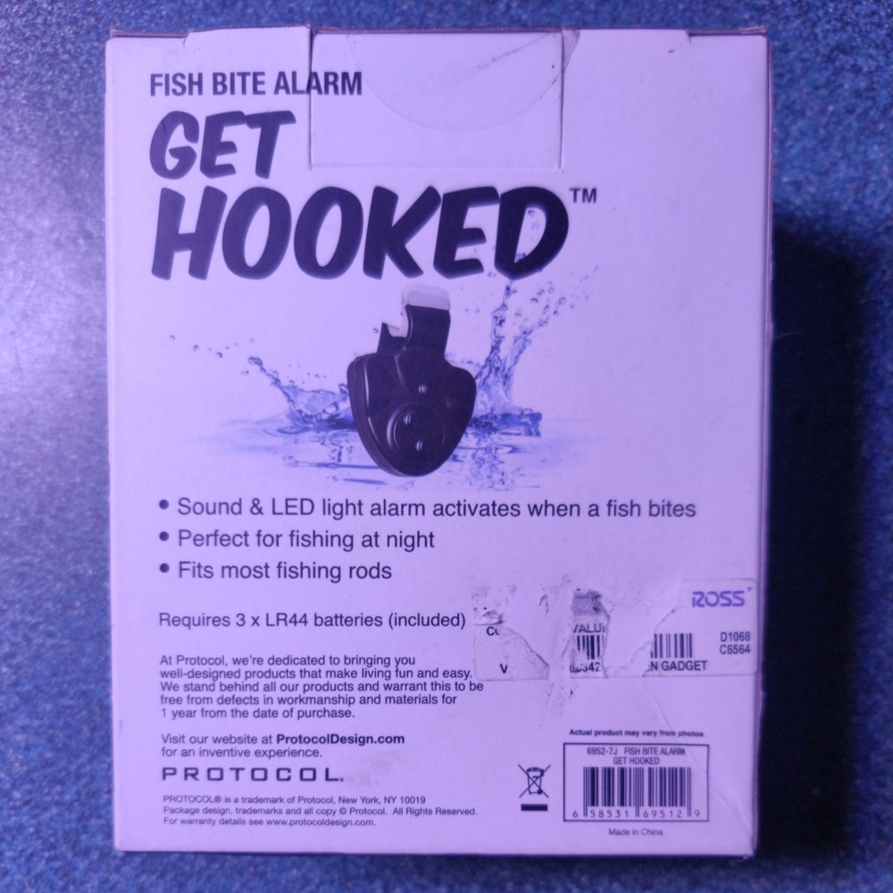Protocol Get Hooked Fish Bite Alarm NEW IN BOX