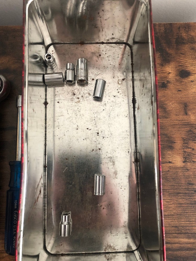 Small Adjustable Wrenches with Lug Nuts in Case