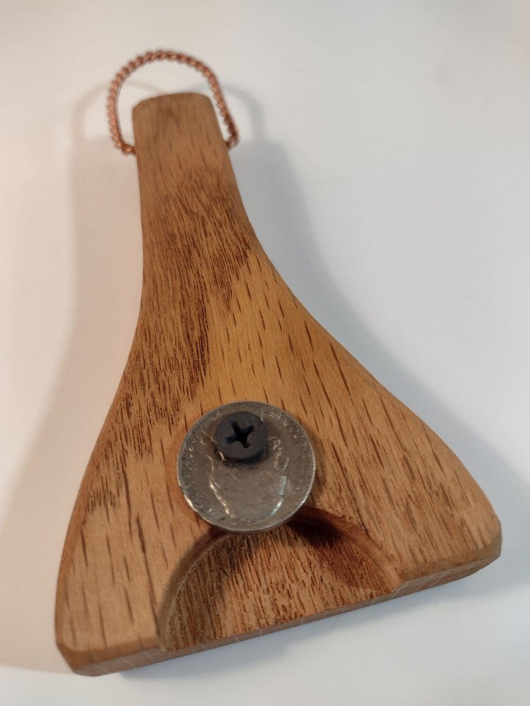 BOTTLE OPENER SOLID OAK  HANDMADE with Copper Ring Hanger